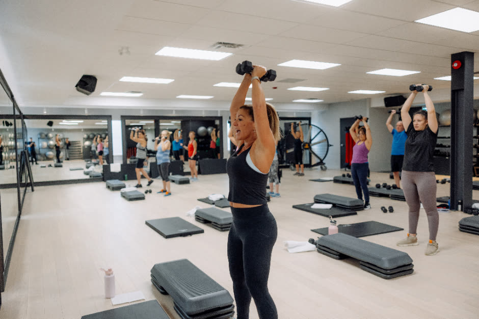 Group fitness class at One Health Clubs